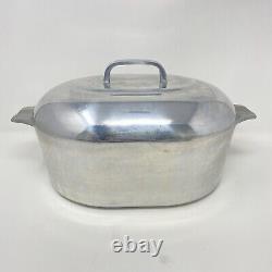 Vintage MAGNALITE GHC USA 8 qt Aluminum Oval Roaster Dutch Oven & Lid