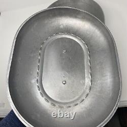 Vintage MAGNALITE GHC USA 8 qt Aluminum Oval Roaster Dutch Oven & Lid