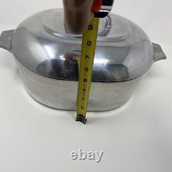 Vintage MAGNALITE GHC USA 8 qt Aluminum Oval Roaster Dutch Oven & Lid