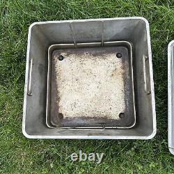 Vintage MONARCAST Dutch Oven Cast Aluminum Large 15x15x5.5 Lid And Insert