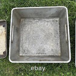 Vintage MONARCAST Dutch Oven Cast Aluminum Large 15x15x5.5 Lid And Insert