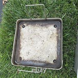 Vintage MONARCAST Dutch Oven Cast Aluminum Large 15x15x5.5 Lid And Insert