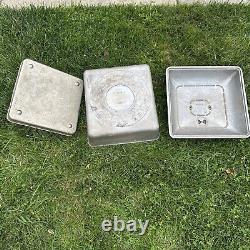 Vintage MONARCAST Dutch Oven Cast Aluminum Large 15x15x5.5 Lid And Insert