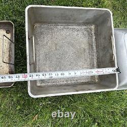 Vintage MONARCAST Dutch Oven Cast Aluminum Large 15x15x5.5 Lid And Insert