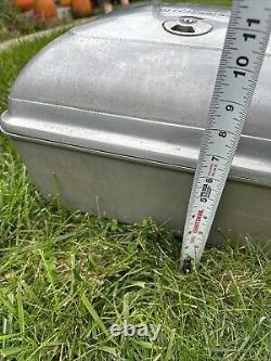 Vintage MONARCAST Dutch Oven Cast Aluminum Large 15x15x5.5 Lid And Insert