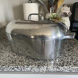 Vintage MagnaLite Aluminum 13qt Roasting Pan 4267 With Lid Trivet Dutch Oven