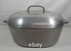 Vintage Magnalite Wagner Ware Sidney O 4265-M Oval Granny Dutch Oven With Lid