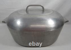 Vintage Magnalite Wagner Ware Sidney O 4265-M Oval Granny Dutch Oven With Lid