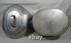 Vintage Magnalite Wagner Ware Sidney O 4265-M Oval Granny Dutch Oven With Lid