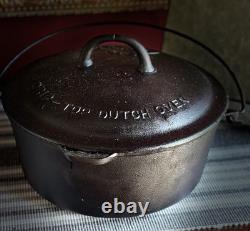 Vintage McClary No 8 Drip-Top Dutch Oven 1927 10 in Diameter Restored