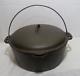 Vintage No. 10 Cast Iron Dutch Oven Pot With Lid & Bail Handle 12 5/8 Made Usa