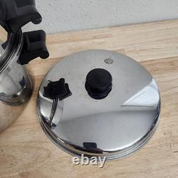 Vintage Saladmaster T304S 6 Qt. Stock Pot Roaster Dutch Oven with Dome Lid 3 pc