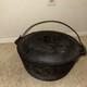 Vintage Unmarked Lodge #12 Cast Iron Dutch Oven + Lid Very Large Pot