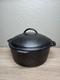 Vintage Wagner (unmarked) Cast Iron Dutch Oven #8 With Lid Drip Spikes Ridges