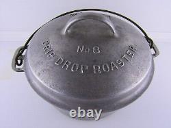 Vintage Wagner Ware Drip Drop No 8 Round Roaster 248 / 248D Dutch Oven