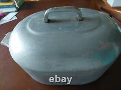 Vintage Wagner Ware Magnalite 4265 Oval Shape Roaster Dutch Oven With Lid Trivet