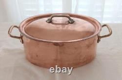 Vintage William Sonoma France Copper Dutch Oven w Lid Pot 12
