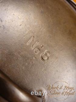 Vollrath #8 Vintage Restored Cast Iron Dutch Oven 3-Piece (Base, Trivet, Lid)