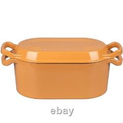 Vorringard Oval Dutch Oven Pot Lid Enamel Coating Cast Iron Bread Pans For