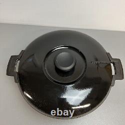 Vtg Cousances #29 Black Enameled Cast Iron Dutch Oven France Le Creuset (Read)