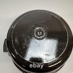 Vtg Cousances #29 Black Enameled Cast Iron Dutch Oven France Le Creuset (Read)