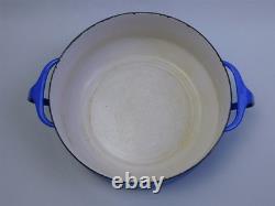 Vtg Dansk Blue Enamel 8 Qt IHQ Dutch Oven Pan with Lid Kobenstyle France 11.5