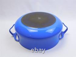 Vtg Dansk Blue Enamel 8 Qt IHQ Dutch Oven Pan with Lid Kobenstyle France 11.5