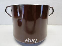 Vtg Dansk Brown Kobenstyle Enamel Dutch Oven Soup Stock Pot Lid MCM 8.5 7 QT