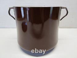 Vtg Dansk Brown Kobenstyle Enamel Dutch Oven Soup Stock Pot Lid MCM 8.5 7 QT