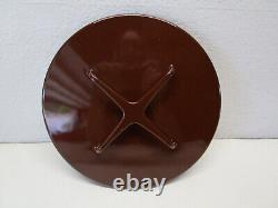 Vtg Dansk Brown Kobenstyle Enamel Dutch Oven Soup Stock Pot Lid MCM 8.5 7 QT