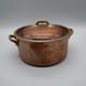 Vtg French Copper Faitout Pot Casserole Dutch Oven With Lid 8 Made In France