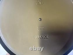 Vtg Le Creuset #26 5.5qt Blue Enamel Cast Iron Covered Dutch Oven France