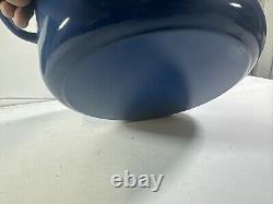 Vtg Le Creuset #26 5.5qt Blue Enamel Cast Iron Covered Dutch Oven France