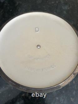 Vtg Le Creuset D Yellow Cast Iron Dutch Oven Pot withLid Made In France, 3.5QT