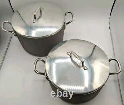 Vtg Magnalite GHC 75 Qt Dutch Oven withLid & trivet Anodized Aluminum Stock Pots