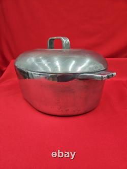 Vtg Magnalite GHC 8 Quart 7.5 Liters Aluminum Roaster Dutch Oven Cajun Pan Usa
