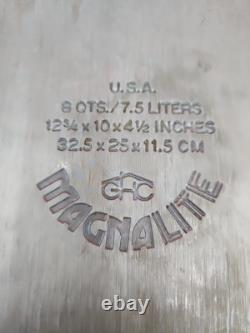 Vtg Magnalite GHC 8 Quart 7.5 Liters Aluminum Roaster Dutch Oven Cajun Pan Usa