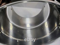 Vtg Ruffoni Opus Prima 6 qt Hammered SS stock Pot Dutch oven Lid Made in Italy