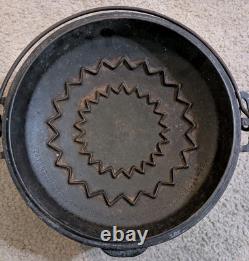 Vtg WAGNER WARE No 8 Drip Drop Roaster Cast Iron Dutch Oven Cooking Pan & Lid