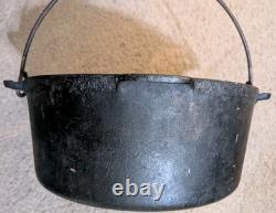 Vtg WAGNER WARE No 8 Drip Drop Roaster Cast Iron Dutch Oven Cooking Pan & Lid