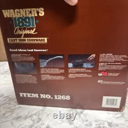 Vtg Wagner Cast Iron 5 Qt Dutch Oven 1268 With Pyrex Glass Lid New In Sealed Box