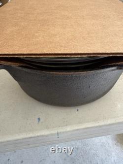 Vtg Wagner Cast Iron 5 Qt Dutch Oven 1268 With Pyrex Glass Lid New In Sealed Box