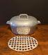 Vtg Wagner Ware Magnalite 4265-p Aluminum 8 Qt Roaster Dutch Oven W Lid & Trivet