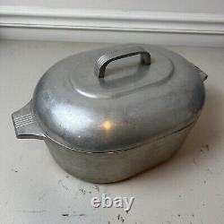 Vtg Wagner Ware Sidney 0 Magnalite 4265-P Aluminum Roaster Dutch Oven w Lid 8 Qt