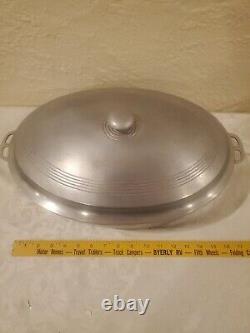 Vtg Wagner Ware Sidney O 13 Qt Turkey Roaster & Lid 4267-P Oval Dutch Oven USA