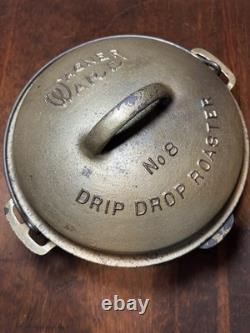 Wagner 8/1268Y Sidney-O Nickel-Plated Cast Iron Dutch Oven with Drip Drop Lid