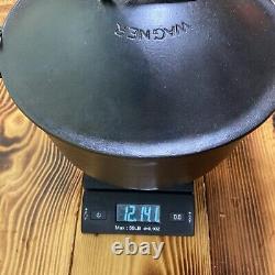 Wagner Cast Iron Drip Drop Baster Roaster Restored Dutch Oven with Lid & Trivet
