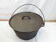 Wagner No. 10 Cast Iron Large Dutch Oven Pot/pan Skillet Flat Lid Cover