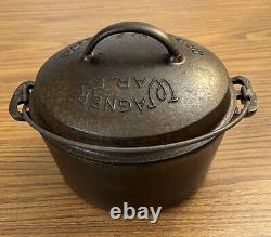 Wagner Ware No. 6 Drip Drop Roaster Dutch Oven #1266 Cast Iron Cookware c. 1922