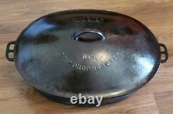 Wagner Ware Sidney #9 Drip Drop Oval Roaster 1289 A withLid Excellent Condition